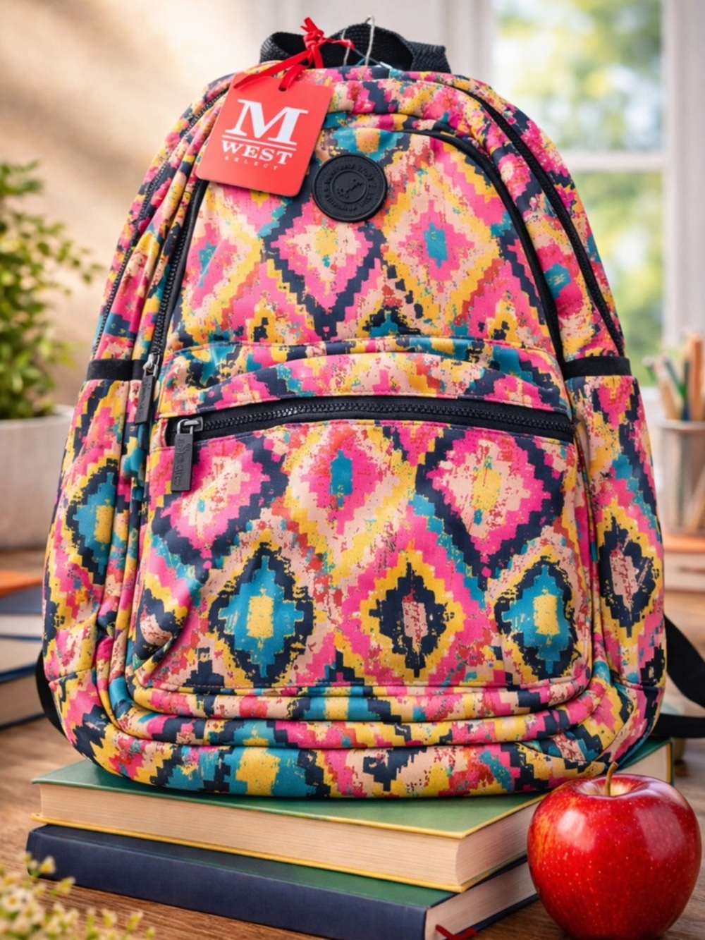 Multicolor Patterned Women's Backpack